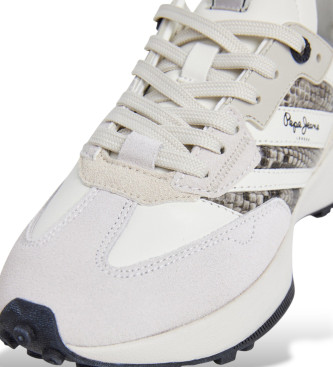 Pepe Jeans Lucky Animal Leather Sneakers branco
