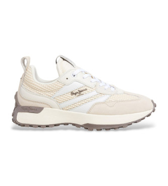 Pepe Jeans Off-white Lucky leather trainers