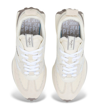 Pepe Jeans Off-white Lucky leather trainers