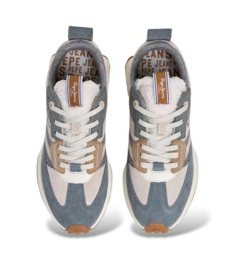 Pepe Jeans Baskets en cuir Lucky Cold vertes