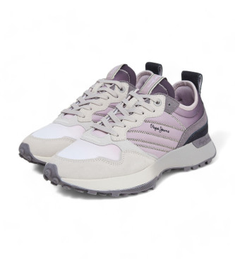 Pepe Jeans Lucky Flag Lilac Leather Sneakers