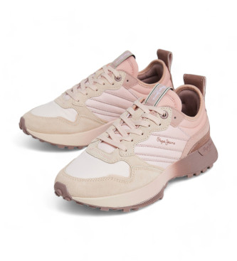 Pepe Jeans Lucky Flag Leather Sneakers pink