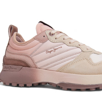 Pepe Jeans Lucky Flag Leather Sneakers pink