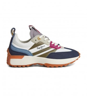 Pepe Jeans Lucky Grand multicoloured leather trainers