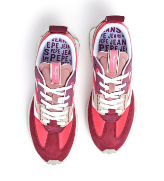 Pepe Jeans Lucky Main Leren Sneakers roze