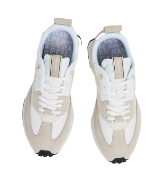 Pepe Jeans Lucky Print Leather Sneakers branco
