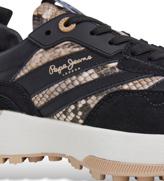Pepe Jeans Luclky Fenix Leren Sneakers zwart