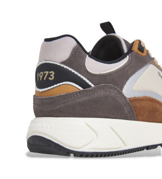 Pepe Jeans Leder Turnschuhe Marlon Sports grau