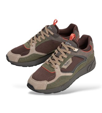 Pepe Jeans Zapatillas de piel Marlon verde