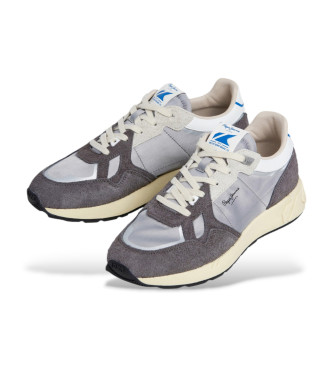 Pepe Jeans Marlon Vibe Leder Turnschuhe grau