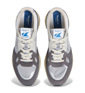 Pepe Jeans Marlon Vibe Leder Turnschuhe grau