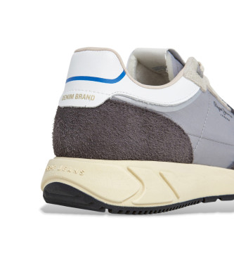 Pepe Jeans Marlon Vibe Leder Turnschuhe grau