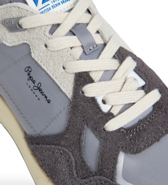 Pepe Jeans Marlon Vibe Leder Turnschuhe grau