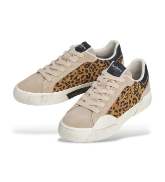 Pepe Jeans Sneakers in pelle beige Milan Fierce