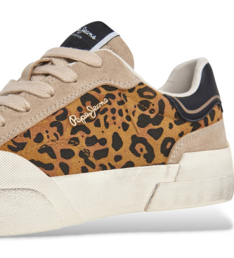 Pepe Jeans Sneakers in pelle beige Milan Fierce