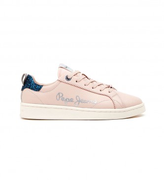 Pepe Jeans Milton Essential pink leather sneakers