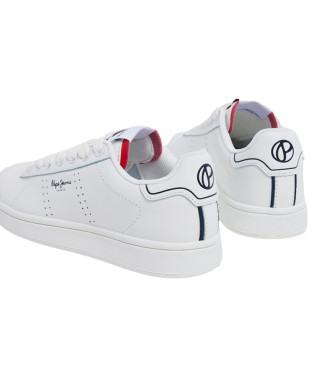 Pepe Jeans Player Basic Sneakers i lder hvid