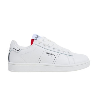 Pepe Jeans Skórzane sneakersy Player Basic w kolorze białym