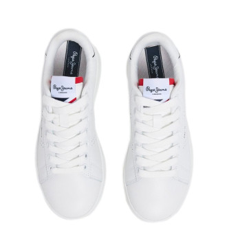 Pepe Jeans Zapatillas de Piel Player Basic blanco