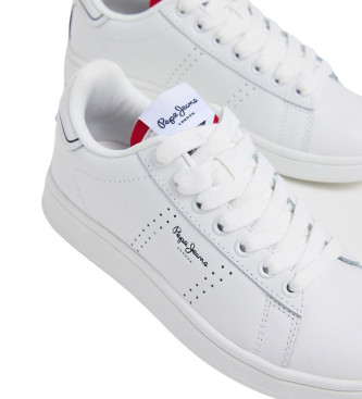 Pepe Jeans Skórzane sneakersy Player Basic w kolorze białym