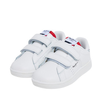 Pepe Jeans Player Basic Leren Sneakers wit