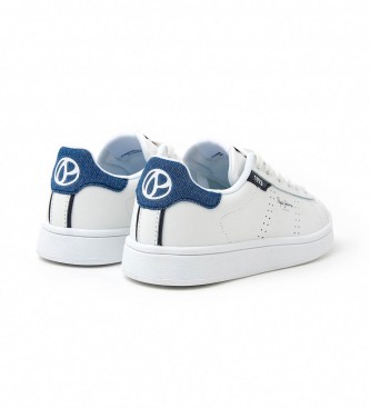 Pepe Jeans Player Basic white leather trainers