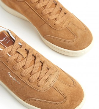 Pepe Jeans Leather Sneakers Player Bevis M brown