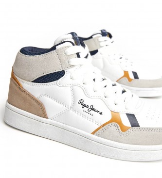 Pepe Jeans Player Britboot Leather Sneakers white