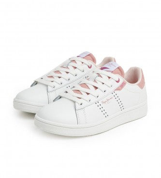 Pepe Jeans Leather Sneakers Player Star G white
