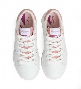 Pepe Jeans Leather Sneakers Player Star G white