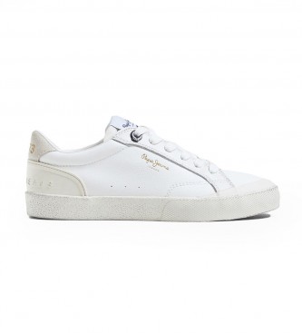 Pepe Jeans Retro leather sneakers white 