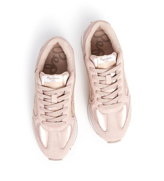 Pepe Jeans Rusper Gala Sneakers i lder nude