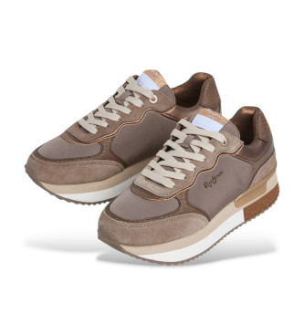 Pepe Jeans Rusper Glam Leder Turnschuhe braun