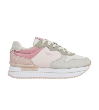 Pepe Jeans Baskets en cuir Rusper Jelly rose