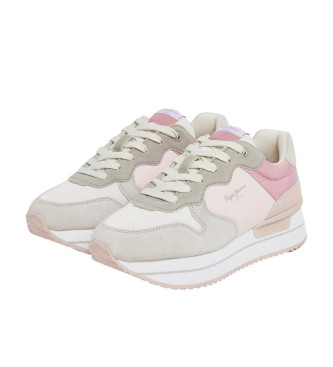 Pepe Jeans Baskets en cuir Rusper Jelly rose