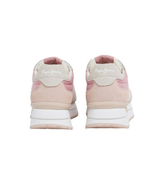 Pepe Jeans Baskets en cuir Rusper Jelly rose