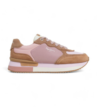 Pepe Jeans Rusper Mania Lederpantoffeln rosa, braun