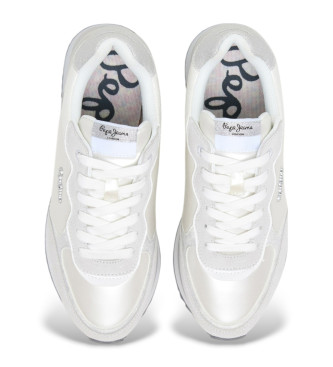 Pepe Jeans Sneaker Rusper Shine in pelle bianca