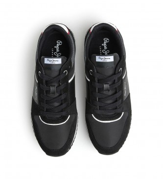 Pepe Jeans Tour Basic chaussures en cuir noir