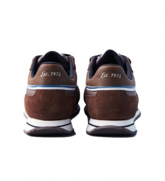 Pepe Jeans Tour Classic brown leather sneakers 