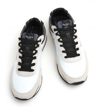 Pepe Jeans Chaussures en cuir Tour Classic 22 blanc