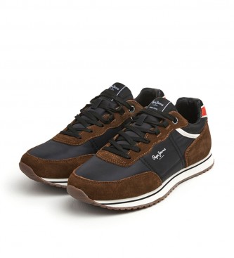 Pepe Jeans Leather sneakers Tour Classic 22 brown
