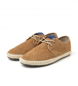 Pepe Jeans Tourist Claic bruin lederen sportschoenen