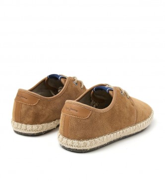 Pepe Jeans Baskets en cuir marron Tourist Claic