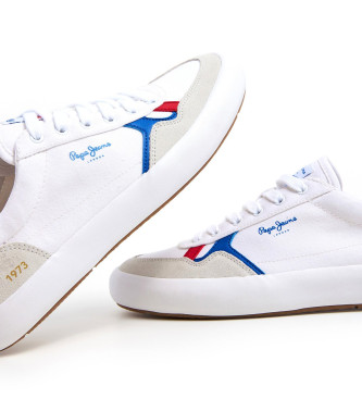 Pepe Jeans Travis Brit Leather Sneakers branco