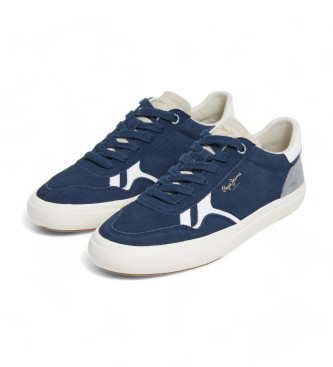 Pepe Jeans Scarpe da ginnastica in pelle blu scuro Travis Free