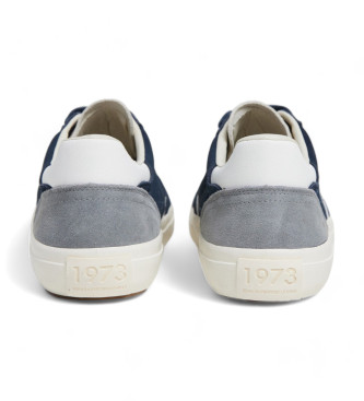 Pepe Jeans Scarpe da ginnastica in pelle blu scuro Travis Free