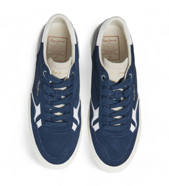 Pepe Jeans Scarpe da ginnastica in pelle blu scuro Travis Free