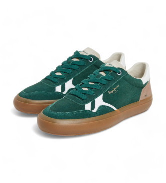 Pepe Jeans Scarpe da ginnastica Travis Free in pelle verde