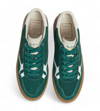 Pepe Jeans Scarpe da ginnastica Travis Free in pelle verde